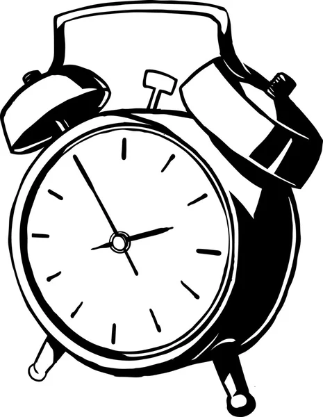 Reloj despertador clásico con campanas — Vector de stock