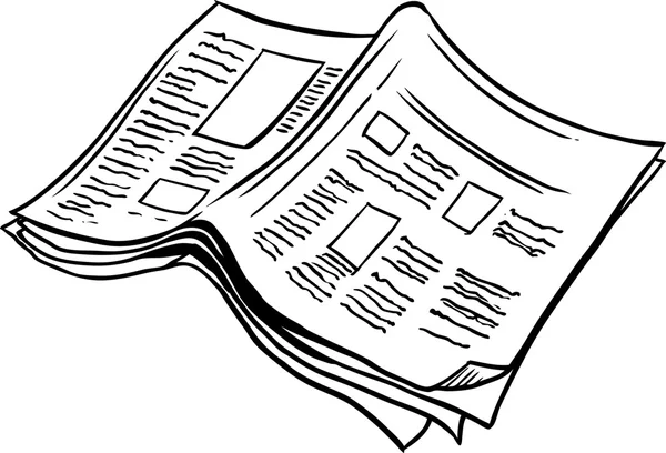 Ανοικτή εφημερίδα — Διανυσματικό Αρχείο