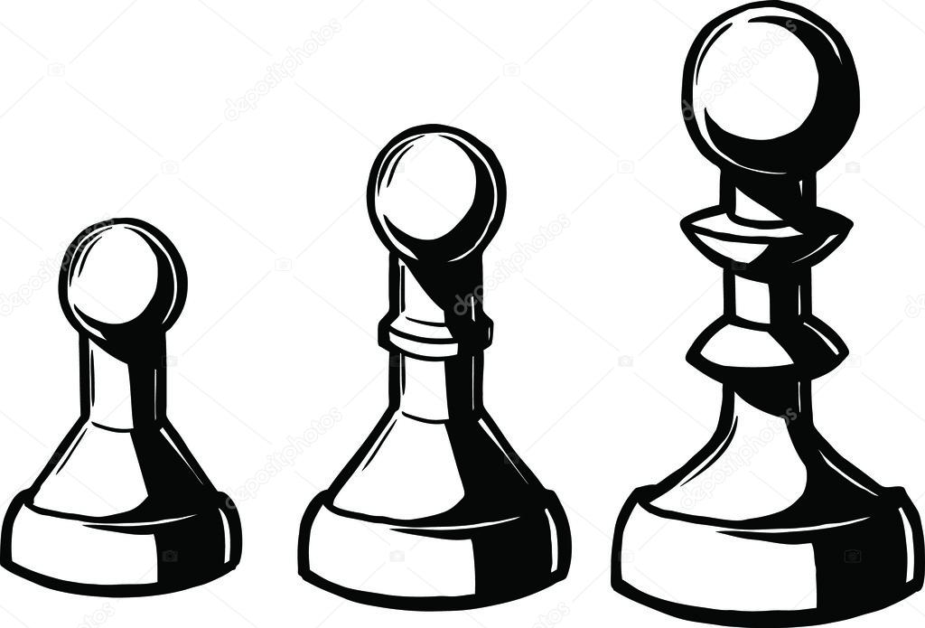 Two pawns are chess pieces sketch. Lies and stands. Vector hand-drawn  illustration. 25741990 Vector Art at Vecteezy