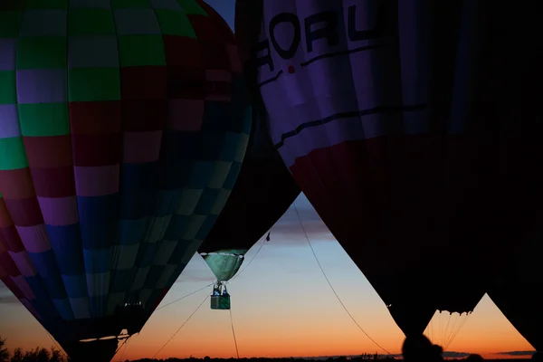 Hot air balloons festival in Pereslavl-Zalessky, Yaroslavl Oblast. Night flying in 16 july 2016.