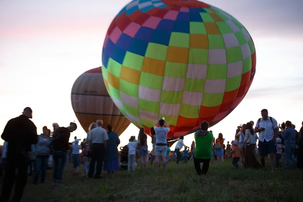 Hot air balloons festival in Pereslavl-Zalessky, Yaroslavl Oblast. Night flying in 16 july 2016.