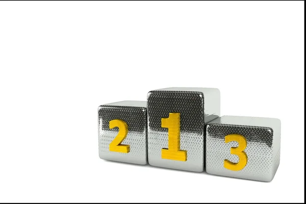 Spor metal podyum için ilk, ikinci ve üçüncü