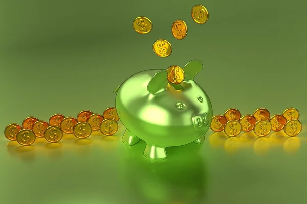 Bir kumbara düşen paraları