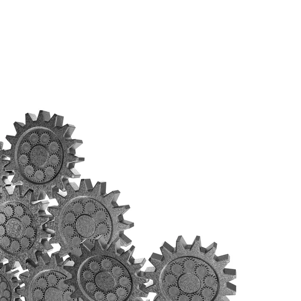 arka plan üzerinde siyah beyaz dişli dişli mekanizması.