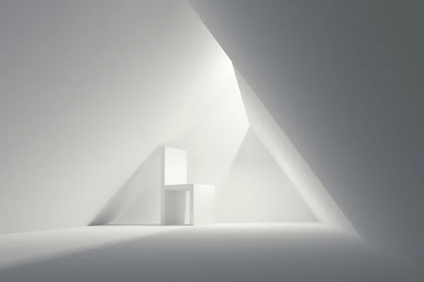 bir sandalye boş beyaz Oda