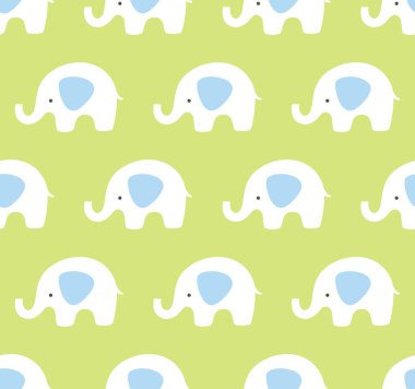 Çizgi fillerle sevimli bir arkaplan, vektör illüstrasyonu