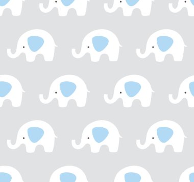 Çizgi fillerle sevimli bir arkaplan, vektör illüstrasyonu