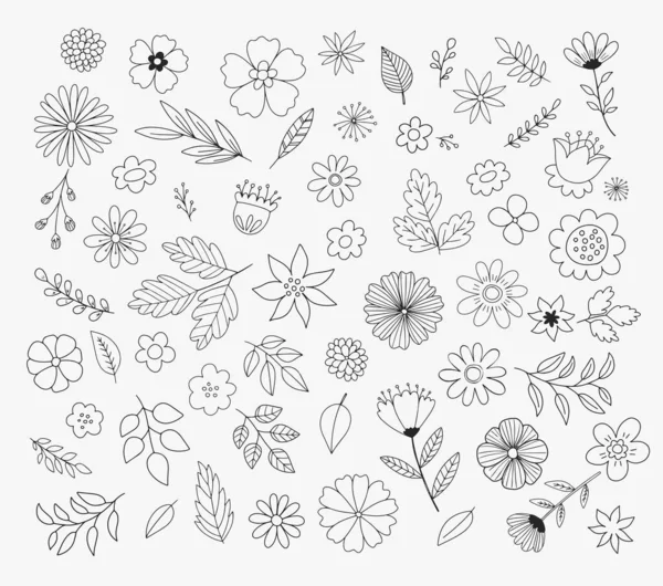 Cute Background Cartoon Flowers Vector Illustration — Stock Vector