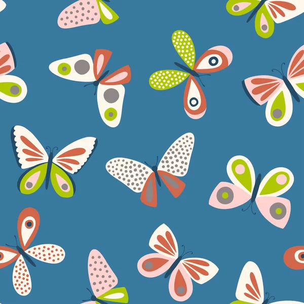 Fondo Lindo Con Mariposas Dibujos Animados Ilustración Vectores — Archivo Imágenes Vectoriales