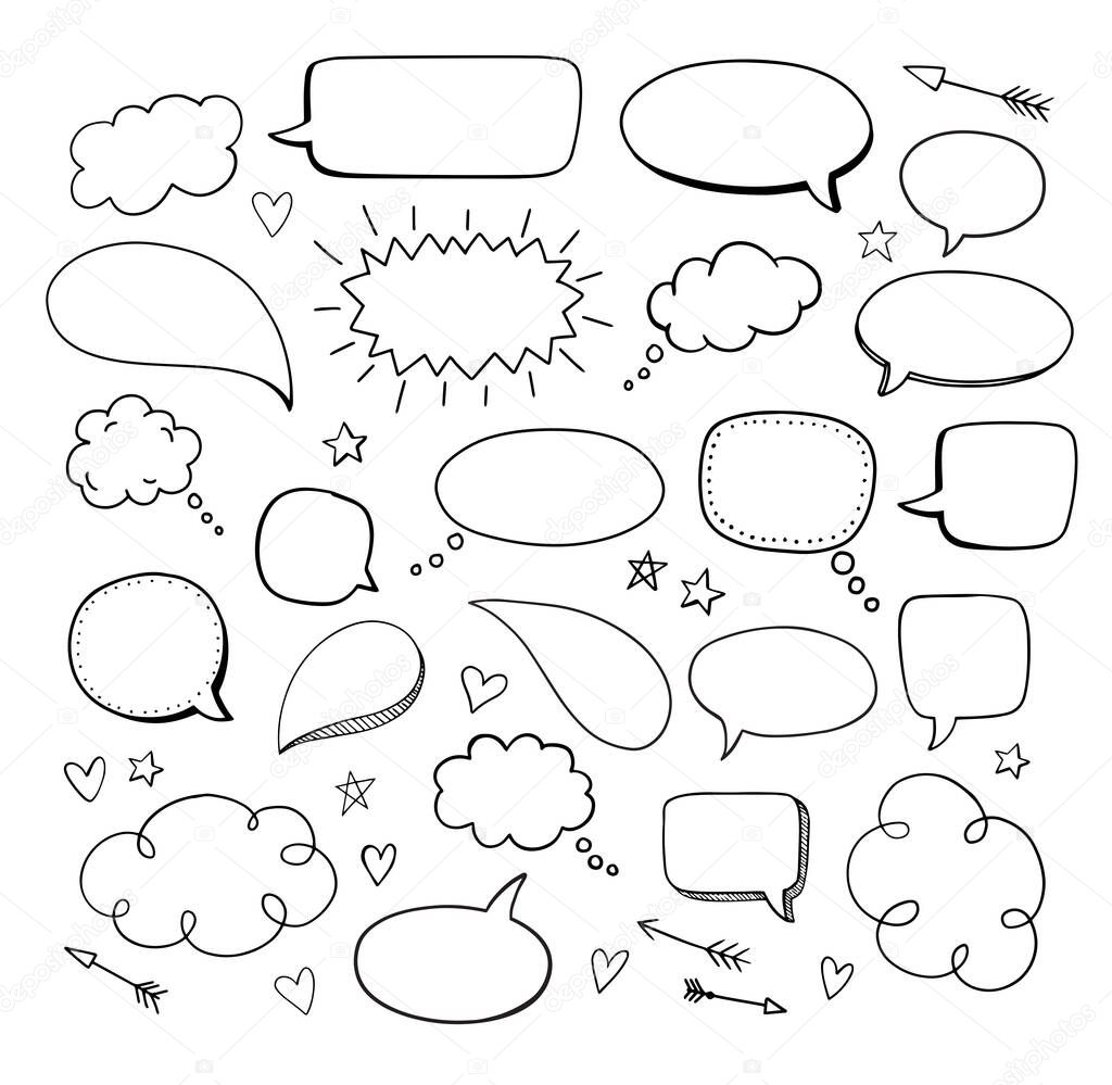abstract background with speech bubbles, vector illustration