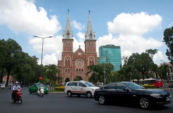 Sai Gon, Viet Nam, 28 Nisan 2016 Notre Dame Katedrali, şehir Sai Gon, Vietnam