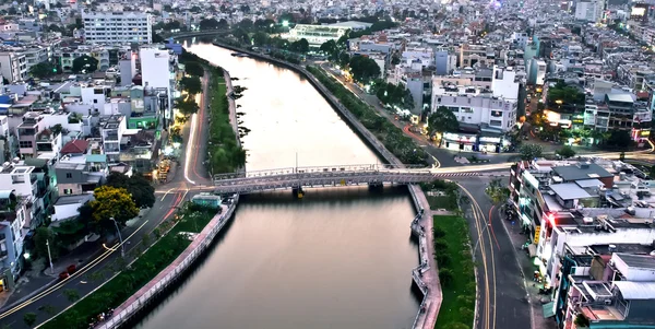 Sai Gon, Viet Nam, 28 Nisan 2016 Nhieu Loc kanal, şehir Sai Gon
