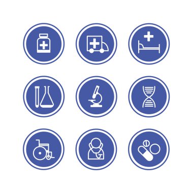 Tıbbi simgeler işaretleri çevrelerinde