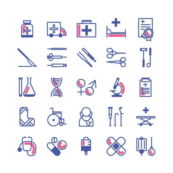 Medical Icons line — Stock Vector