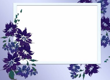 Dekoratif çerçevelerin yakın plan görüntüsü olan yaratıcı bir kompozisyon. Çerçeveler çiçekler, buketler, taç yaprakları ve geometrik şekillerden oluşur. Soyutlama. Kağıt ve kumaş üzerine baskı için resim.
