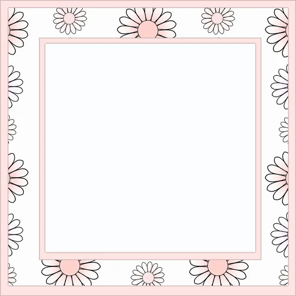 Creative composition with a close-up image of decorative frames. Frames consist of flowers, bouquets, petals, and geometric shapes. Abstraction. Illustration for printing on paper and fabric.