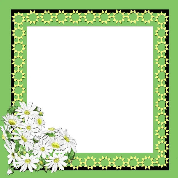 Creative Composition Close Image Decorative Frames Frames Consist Flowers Bouquets — Stock Photo, Image