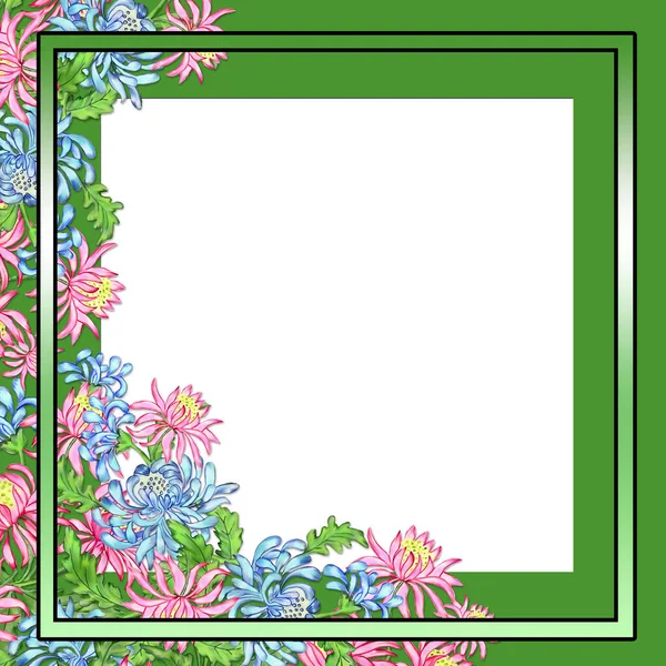 Creative Composition Close Image Decorative Frames Frames Consist Flowers Bouquets — Stock Photo, Image