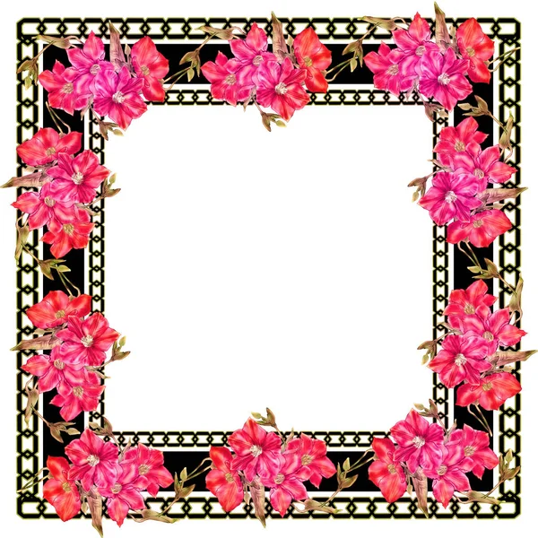 Creative Composition Close Image Decorative Frames Frames Consist Flowers Bouquets — Stock Photo, Image