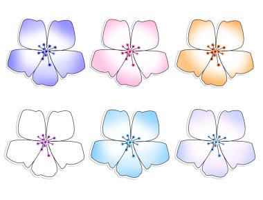 Rastgele dağılmış harika çiçekler. Kağıt ya da kumaş üzerine yazdırmak için kusursuz arkaplan.