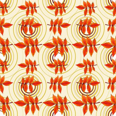 Leaf pattern. Autumn colorful leaves in a chaotic order. Seamless background, texture for printing on paper or fabric. The theme of the autumn, sorrow, beauty.