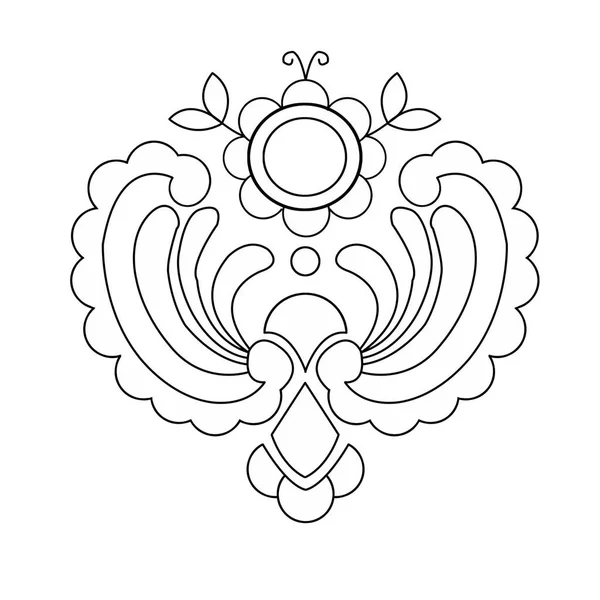 Фрагмент Векторної Графіки Створення Візерунків Крупним Планом Контурний Малюнок Білому — стоковий вектор