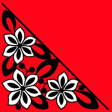 Çiçek ve yaprak şeklinde yaratıcı bir kompozisyon. Çiçek süsü yakın plan. Kağıt ya da kumaş üzerine yazdırmak için malzeme.