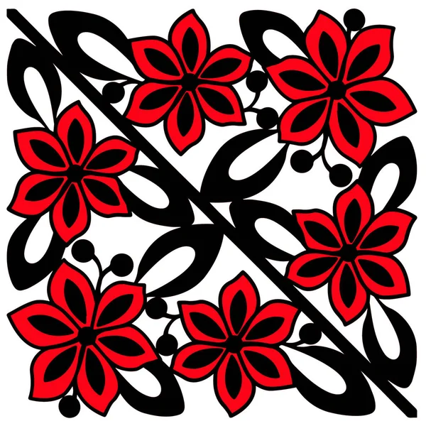 Творча Композиція Зображенням Квітів Листя Квітковий Орнамент Крупним Планом Матеріал — стокове фото