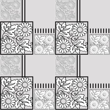 Geometrik elementlerin yaratıcı bileşimi. Kağıt, kumaş, deri, fayans, yağ bezi ve muşamba üzerine baskı yapmak için kusursuz bir arkaplan.