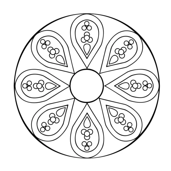 Fragmento Gráficos Vectoriales Para Crear Patrones Primer Plano Dibujo Contorno — Vector de stock