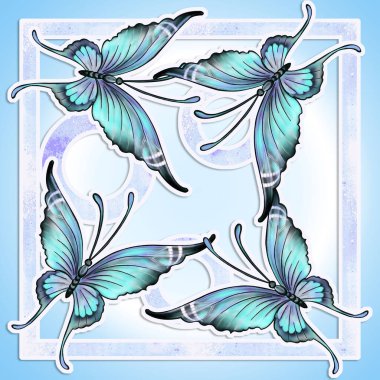 Böcekler. Kelebek deseni. Özel bir yüzeyi doldurmak için dekoratif, pürüzsüz bir arkaplan. Kağıt ya da kumaş üzerine yazdırmak için malzeme.