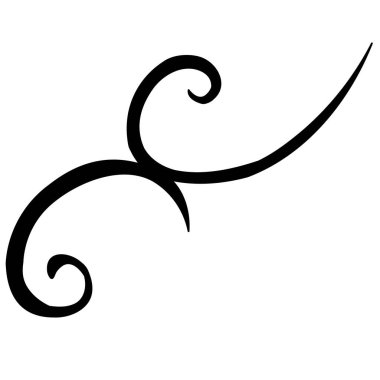 Desenli bir parça. Beyaz arkaplandaki vektör grafik ögesi. Süsler ve pürüzsüz desenler yaratmak için malzeme.