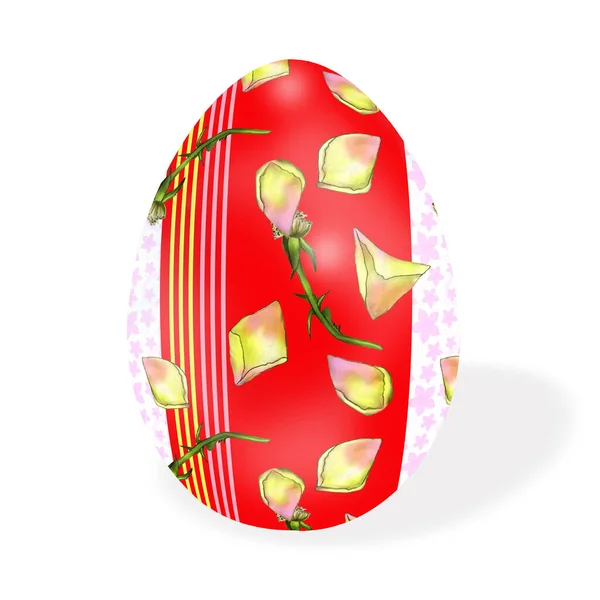 色彩斑斓的复活节彩蛋 背景为白色 3D渲染 一本节日彩色书的样本 — 图库照片