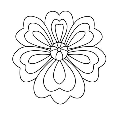 Örnekler yaratmak için vektör grafiklerinin bir parçası. Beyaz arkaplan üzerine bir kontur çizimi yakın plan.