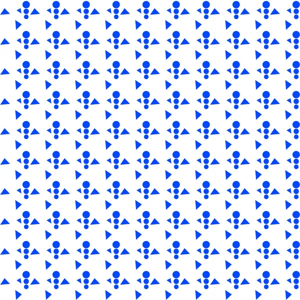 Kreativní Kompozice Obrazem Modrých Geometrických Tvarů Bílém Pozadí Bezproblémové Pozadí — Stock fotografie