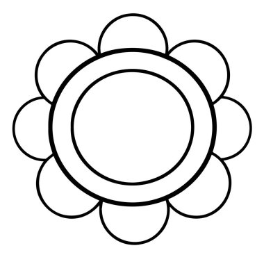 Örnekler yaratmak için vektör grafiklerinin bir parçası. Beyaz arkaplan üzerine bir kontur çizimi yakın plan.