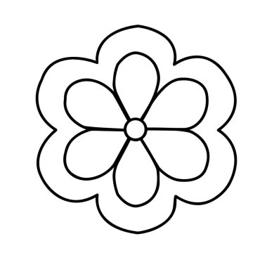 Örnekler yaratmak için vektör grafiklerinin bir parçası. Beyaz arkaplan üzerine bir kontur çizimi yakın plan.