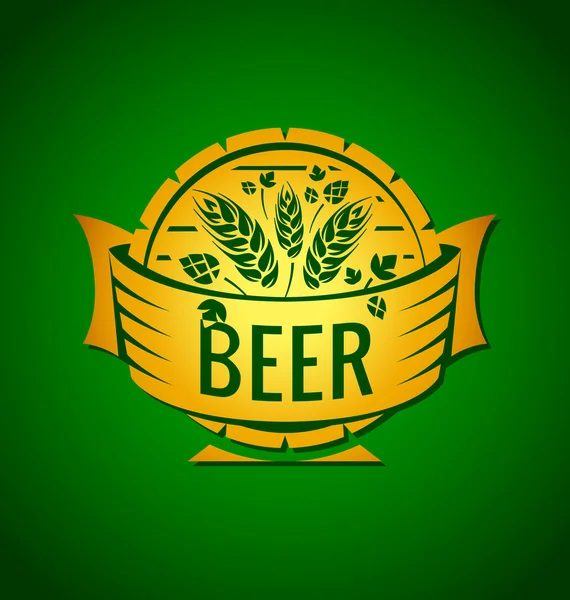 Vector plantilla emblema de la cerveza — Archivo Imágenes Vectoriales