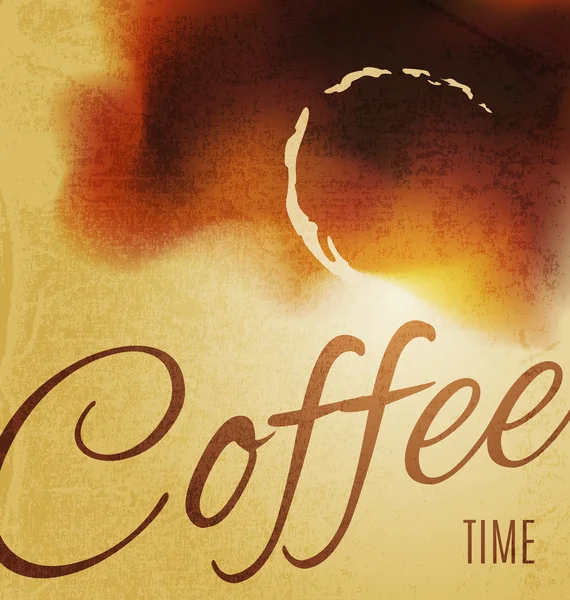 Кава час плакат — стоковий вектор