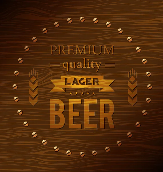 Birra lager di qualità premium — Vettoriale Stock