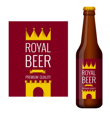 Bira etiket ve şişe bira tasarımı