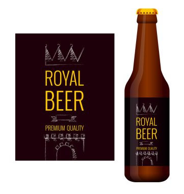 Bira etiket ve şişe bira tasarımı