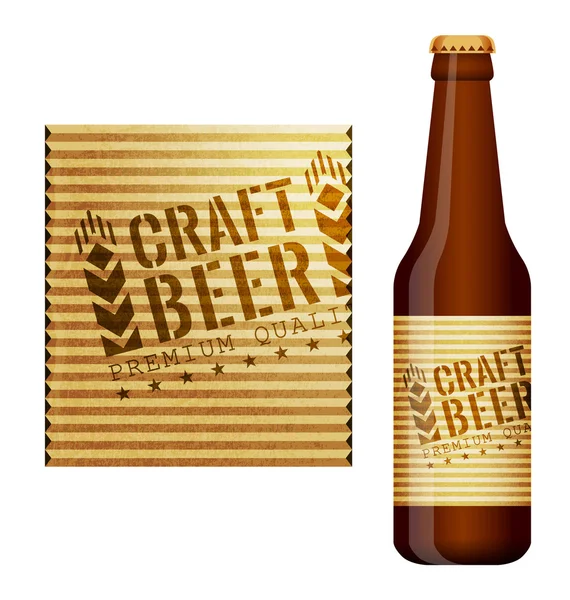 Diseño de la etiqueta de cerveza — Vector de stock