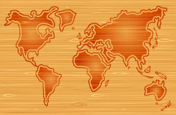 Vector abstracto mapa del mundo — Vector de stock