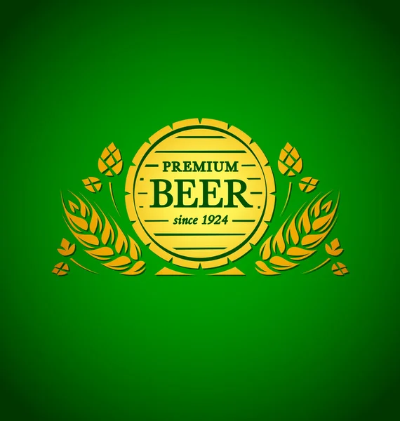 Vector plantilla emblema de la cerveza — Vector de stock