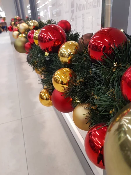 Cadeia Decorações Natal — Fotografia de Stock