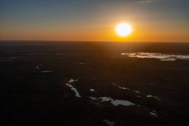 Beautiful Sunrise Sunset over Calm Lake