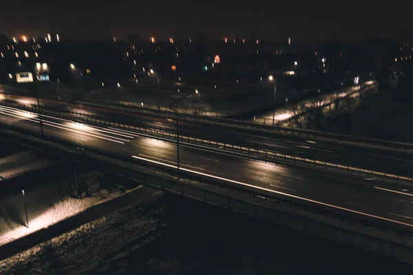 City Busy Traffic Overpass Screen — Foto de Stock