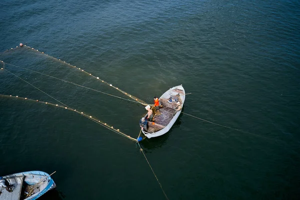 Bateaux Pêche Flottant Sur Mer — Photo