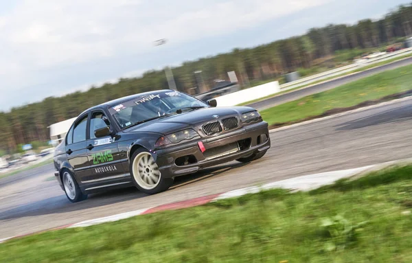 Riga Latvia16 2021 Drift Bmw Driver Drifting Road — Stock Fotó